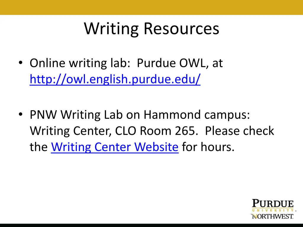 writing resources