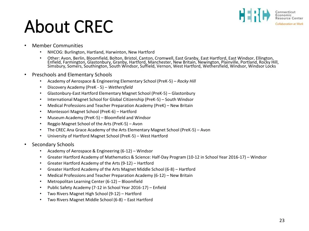 about crec about crec