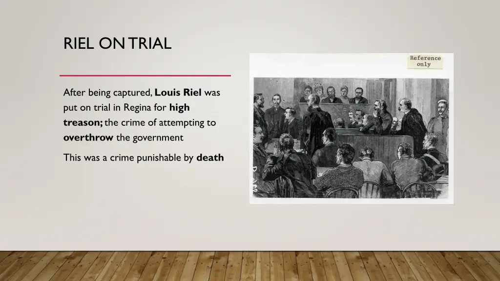 riel on trial