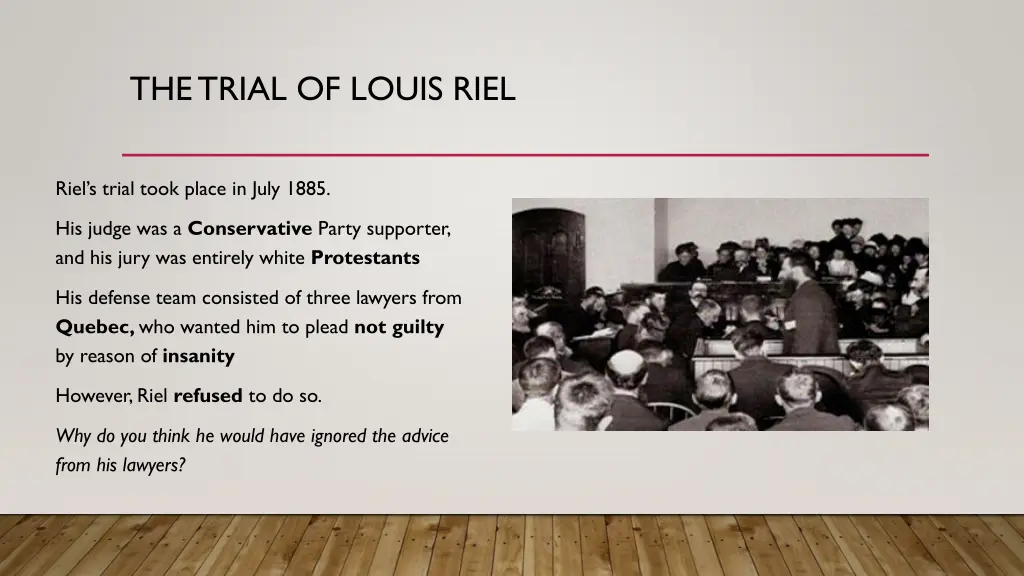 the trial of louis riel