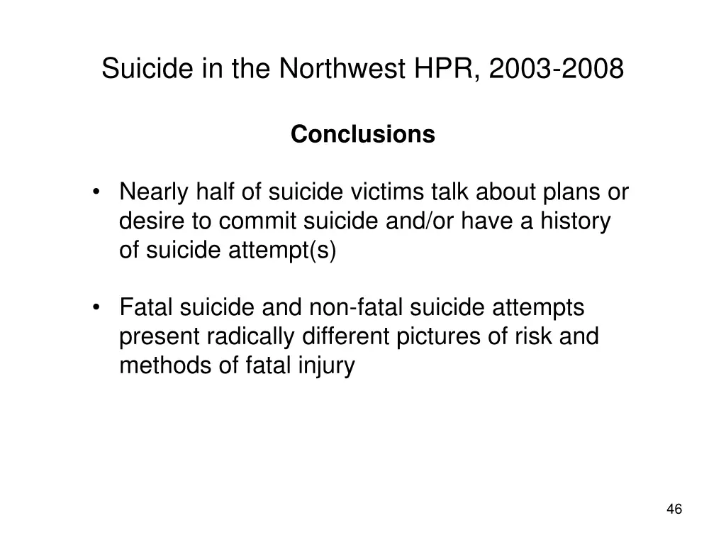 suicide in the northwest hpr 2003 2008 39