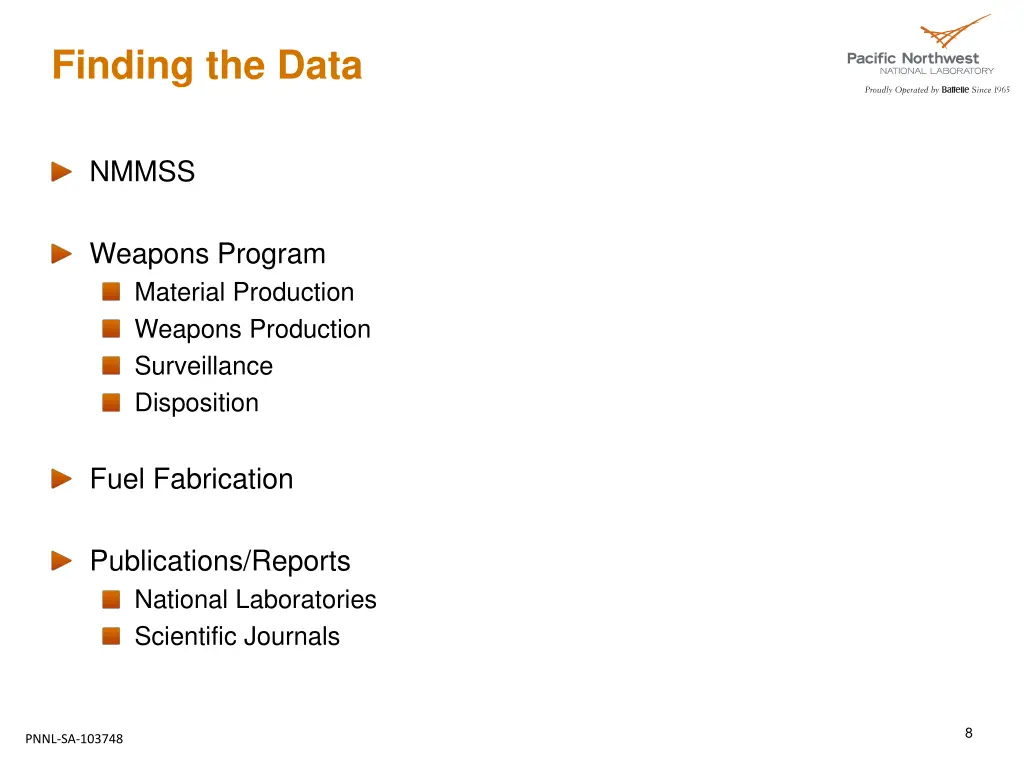 finding the data