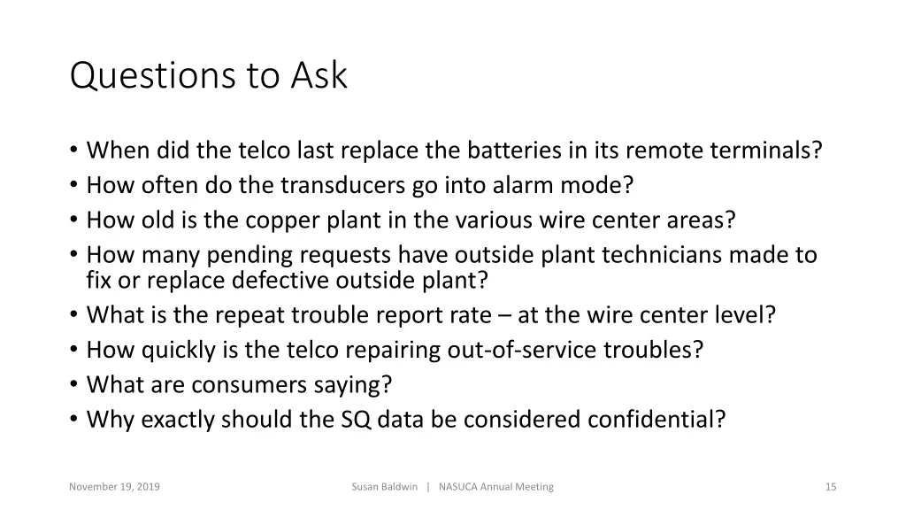 questions to ask