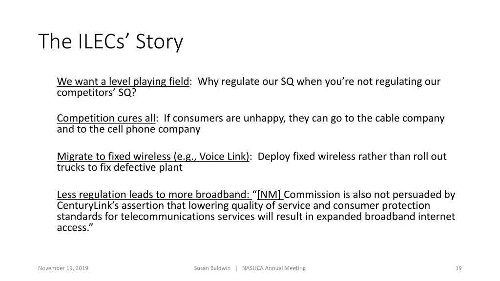 the ilecs story 1