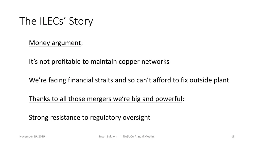 the ilecs story