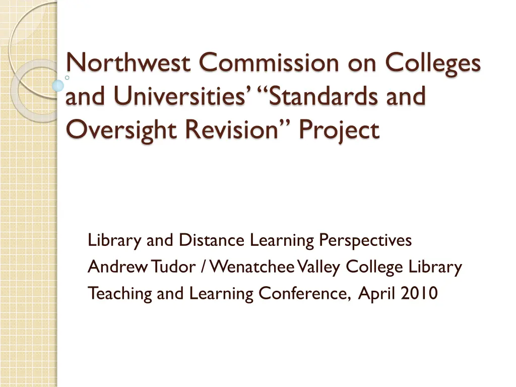 northwest commission on colleges and universities 1