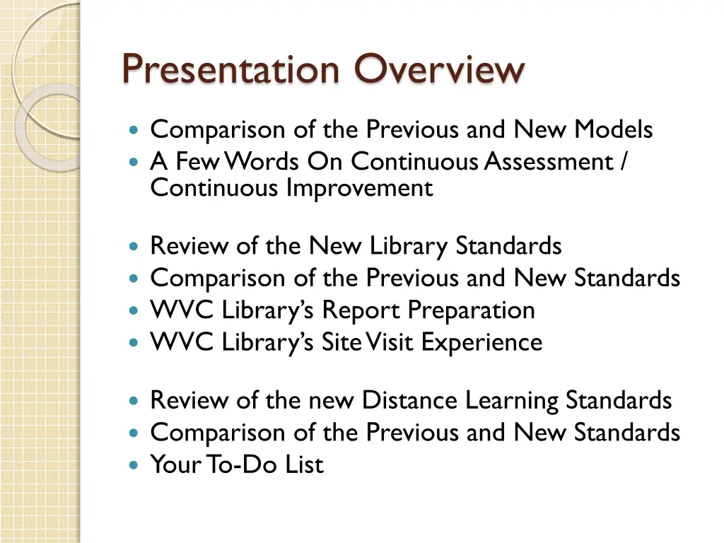 presentation overview