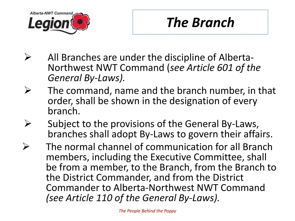 the branch