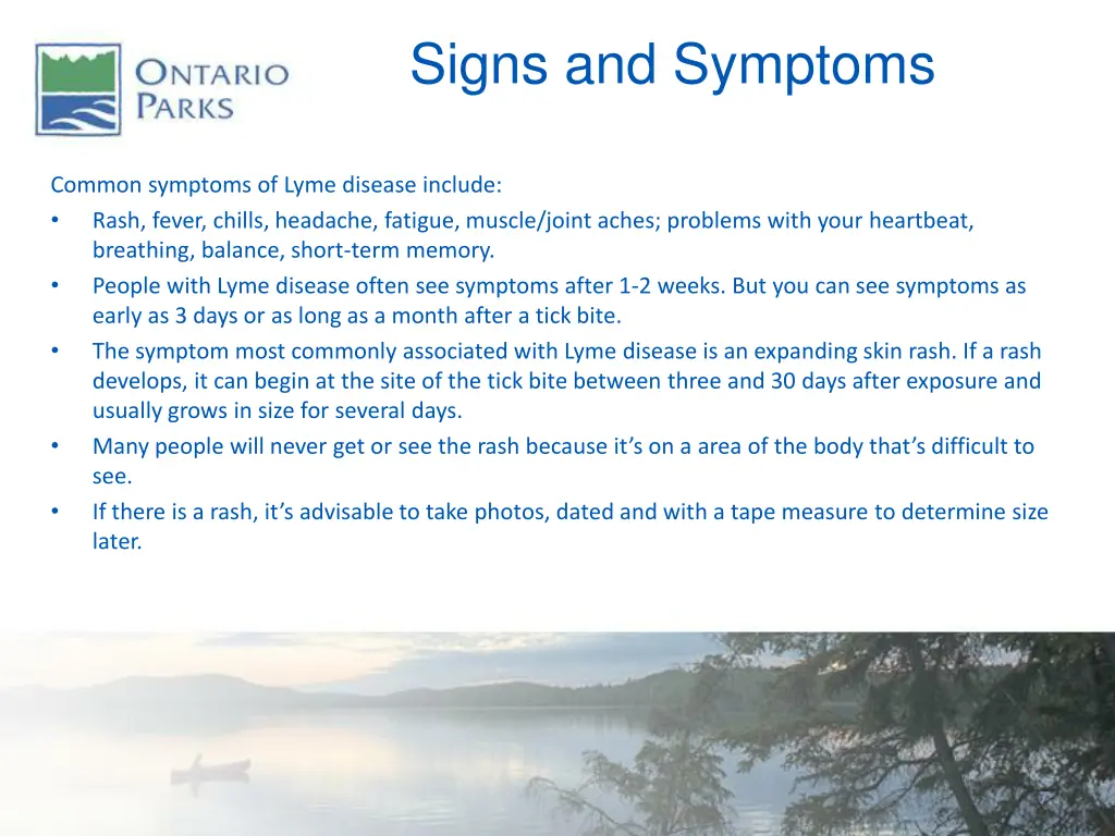 signs and symptoms