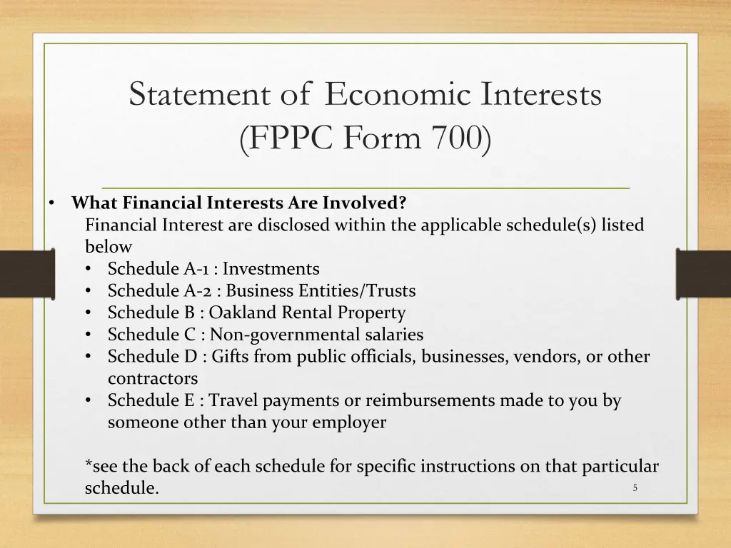 statement of economic interests fppc form 700 2