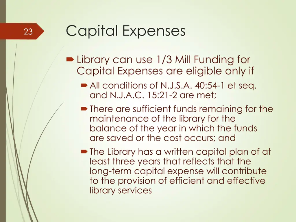 capital expenses