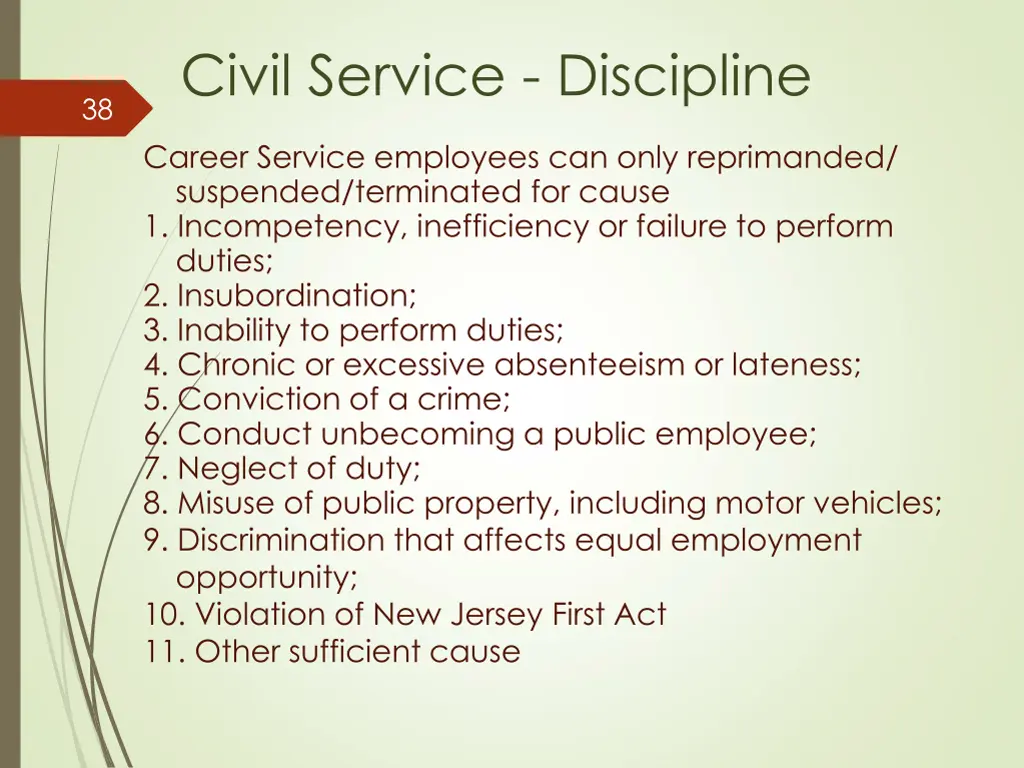 civil service discipline