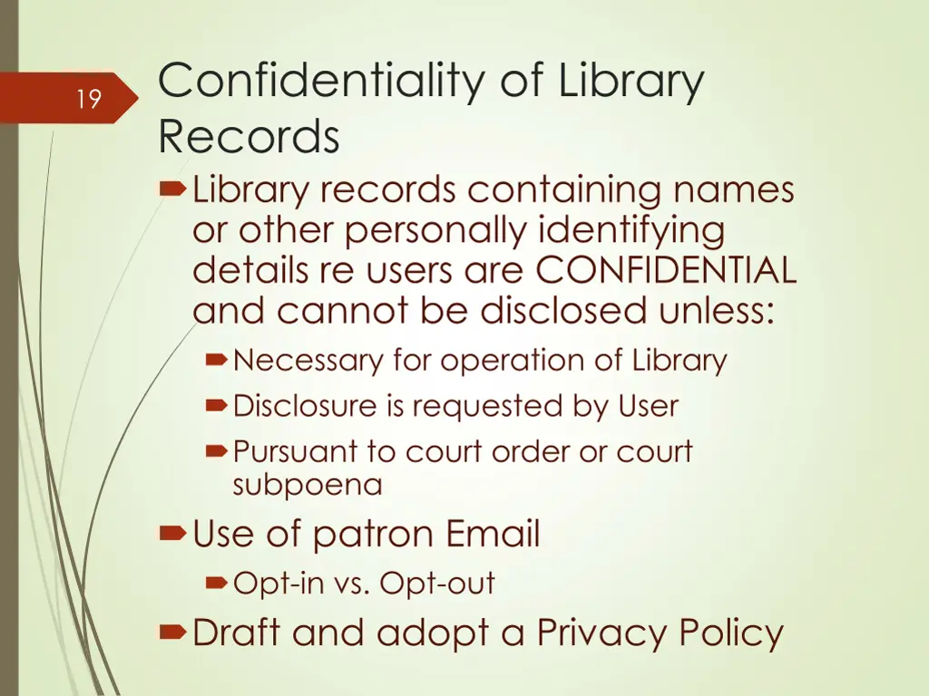 confidentiality of library records library