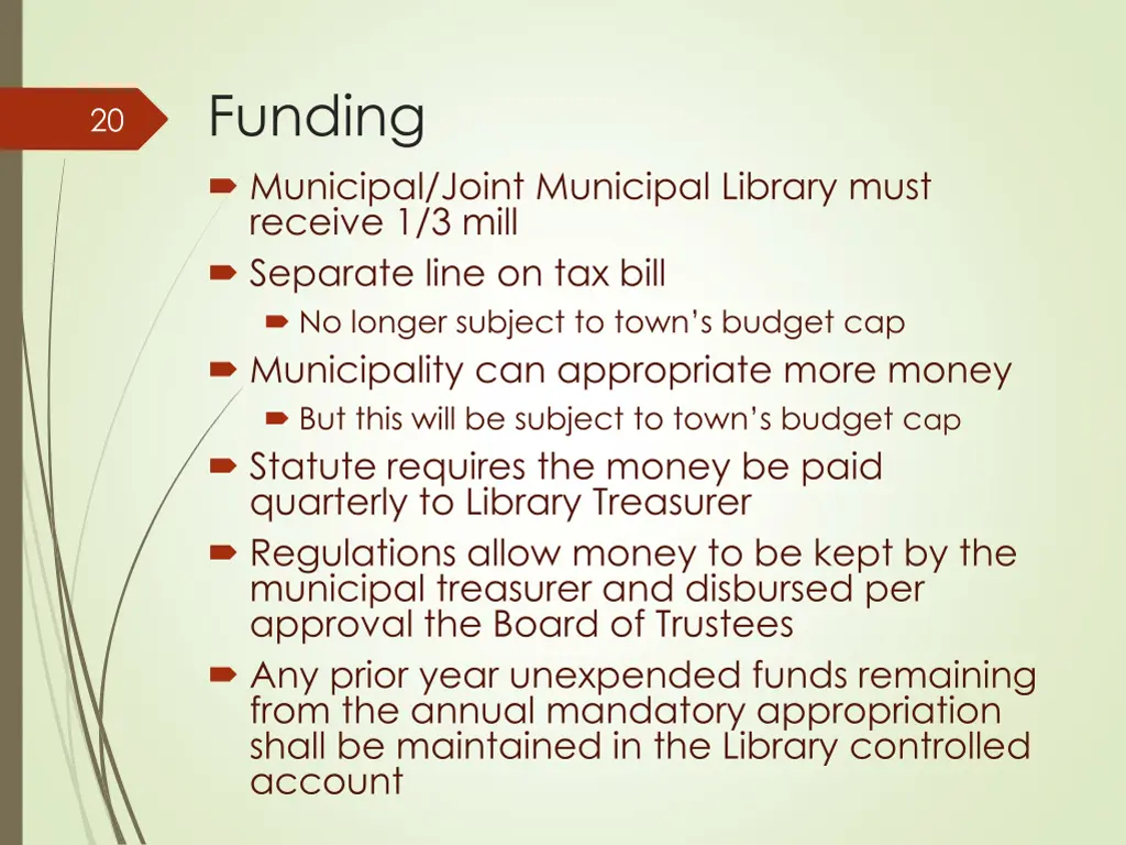 funding municipal joint municipal library must