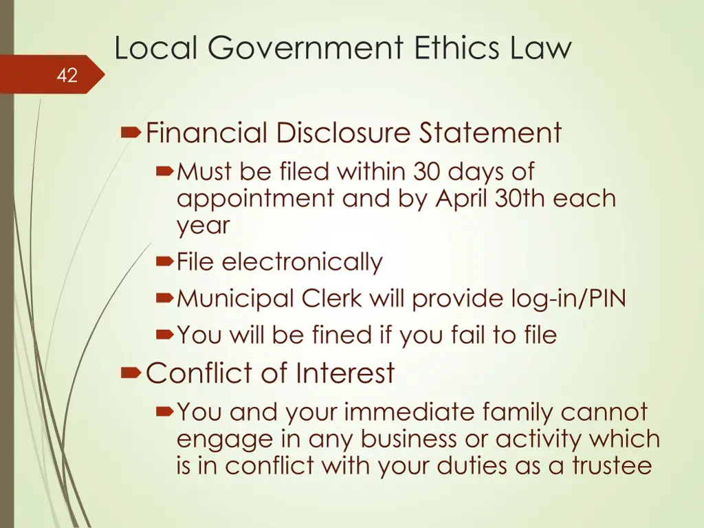 local government ethics law