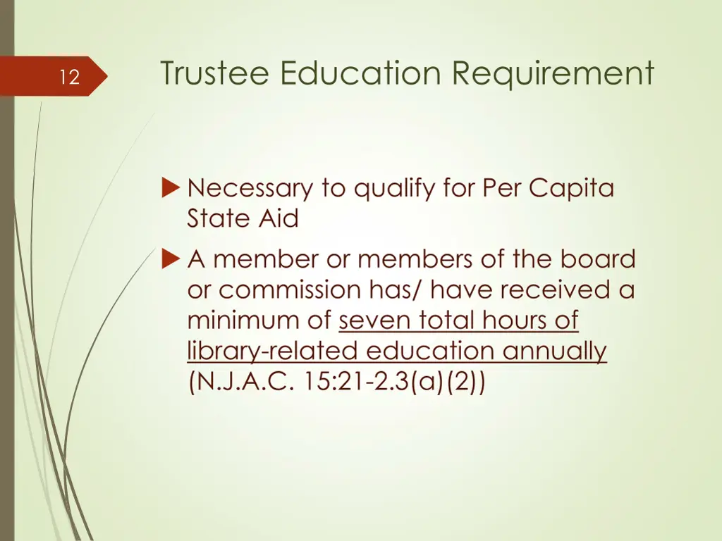 trustee education requirement