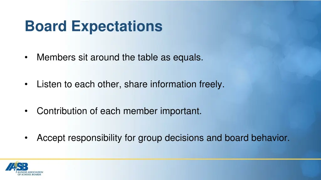 board expectations 1