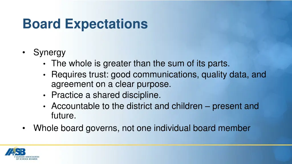 board expectations