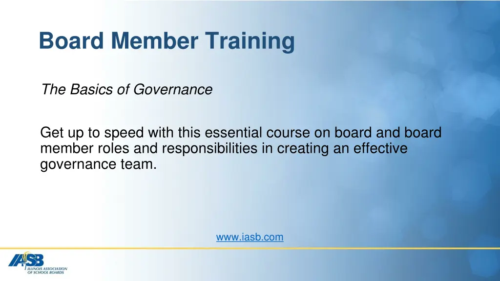 board member training