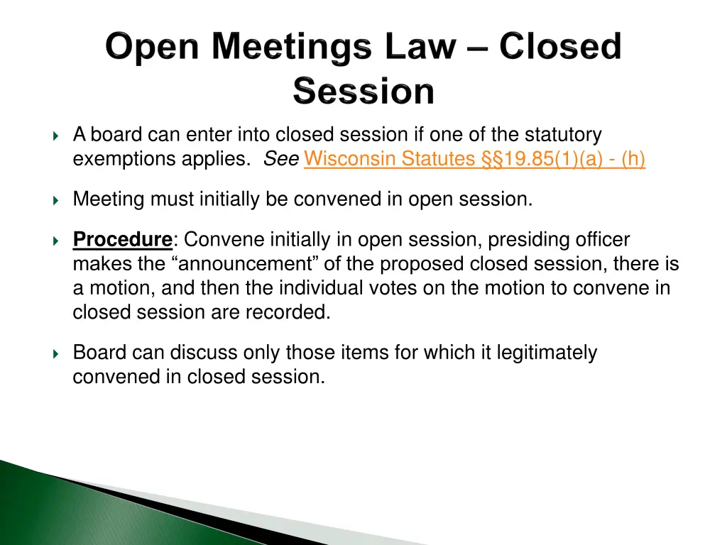 a board can enter into closed session