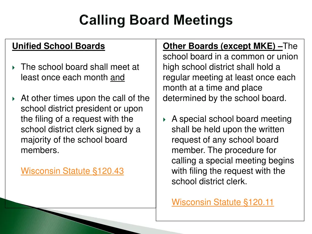 other boards except mke the school board