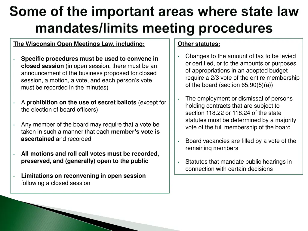 the wisconsin open meetings law including