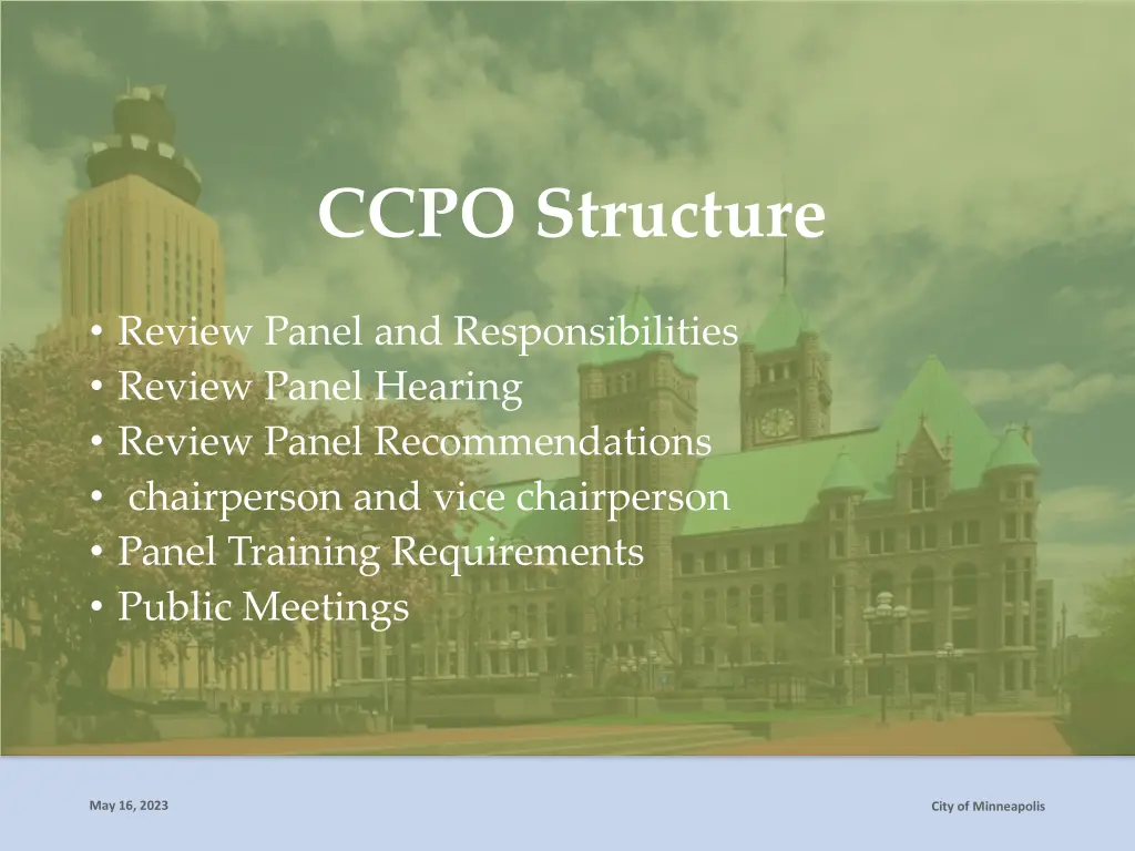 ccpo structure