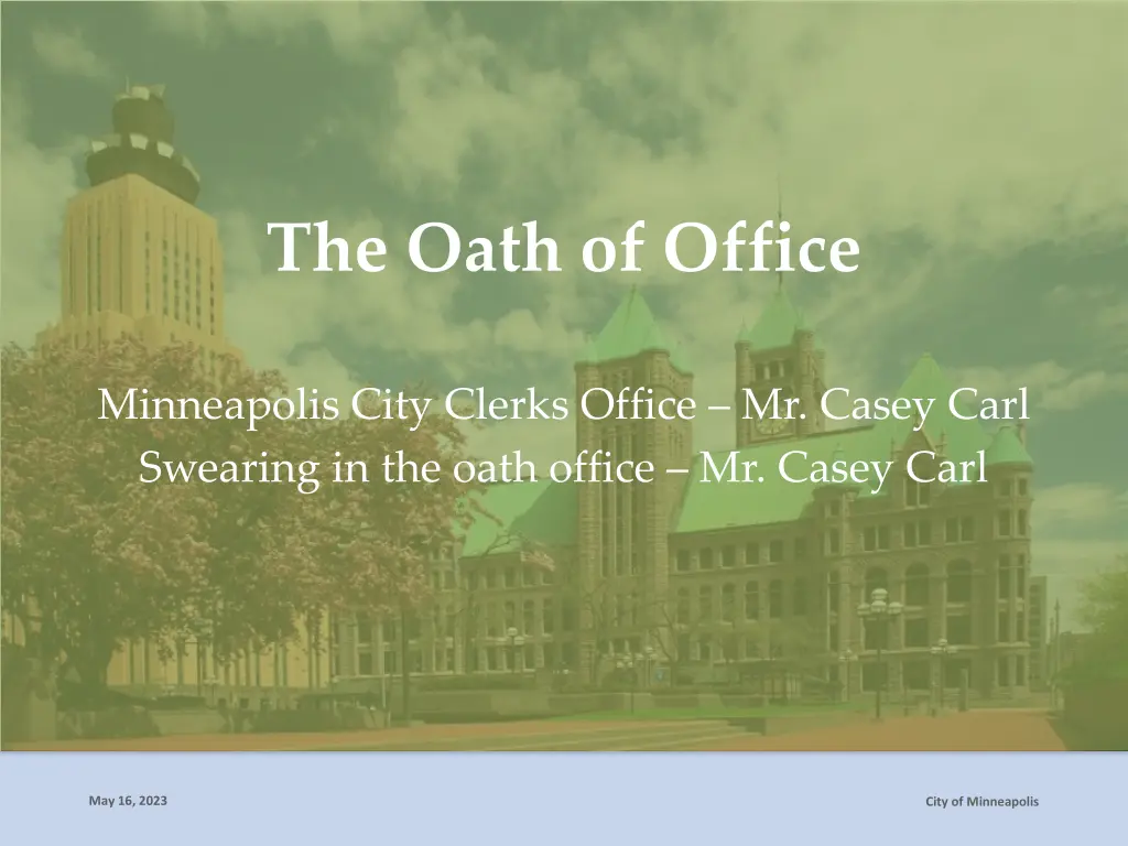 the oath of office