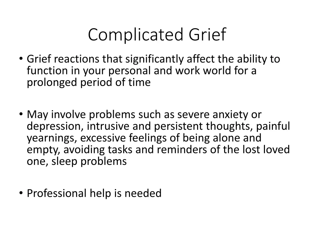 complicated grief