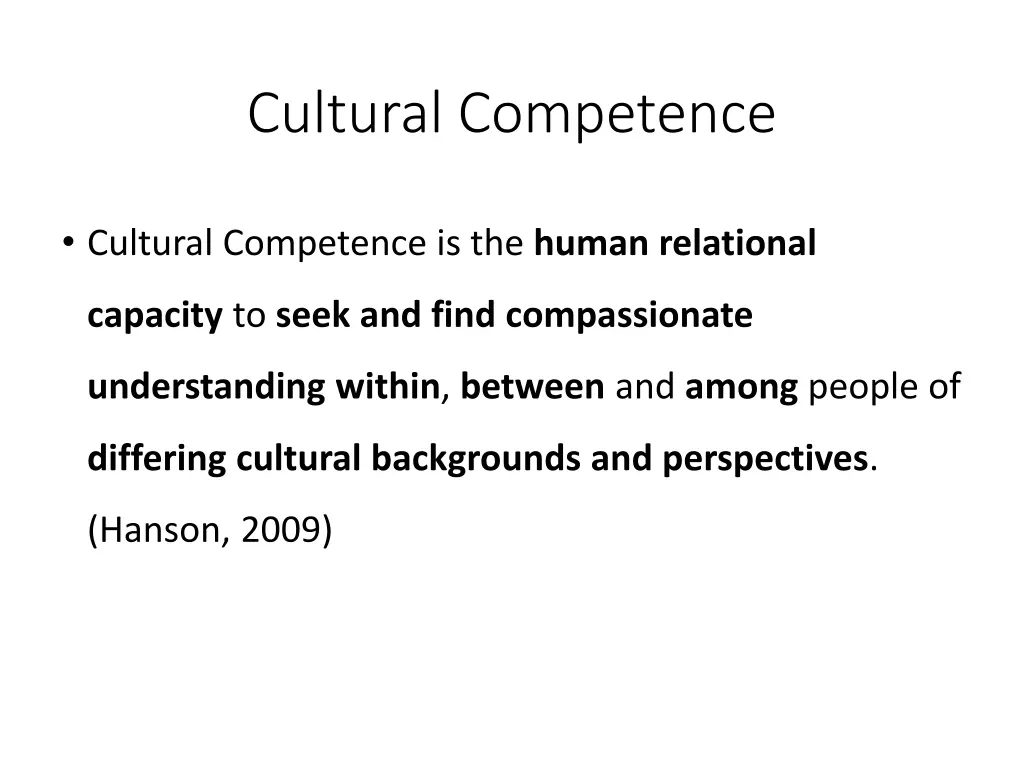 cultural competence