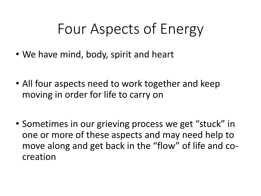 four aspects of energy