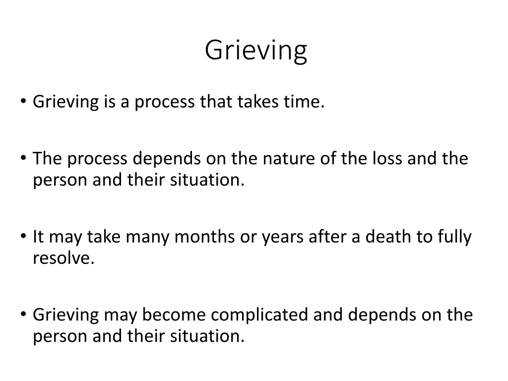 grieving