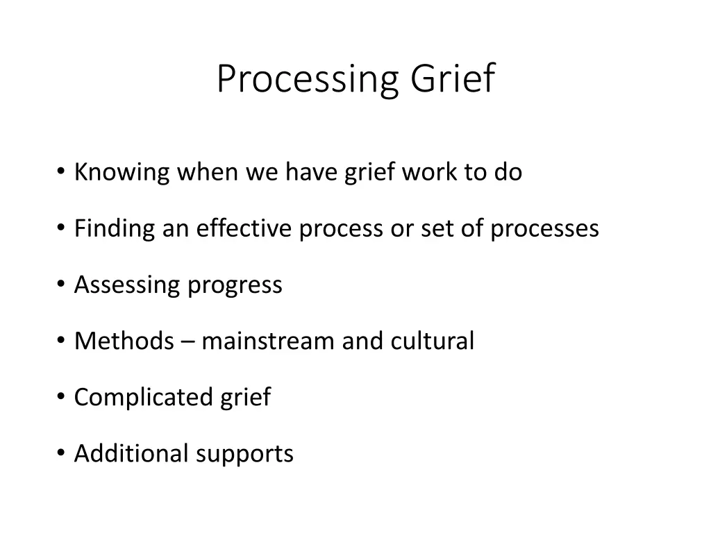 processing grief