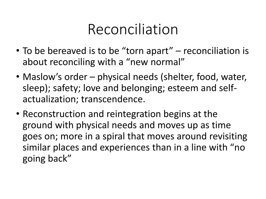 reconciliation