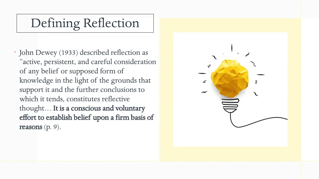 defining reflection