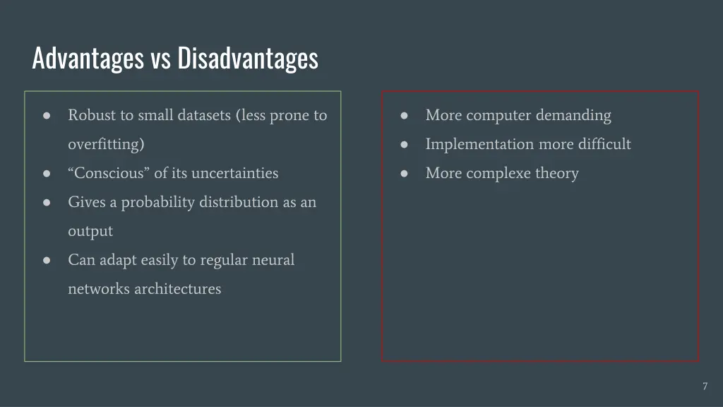 advantages vs disadvantages