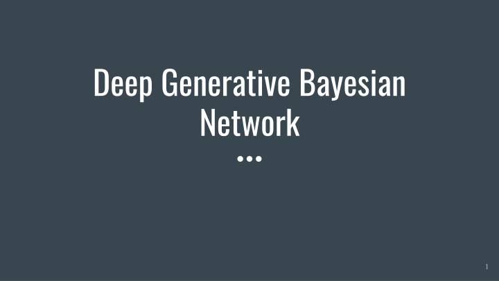 deep generative bayesian network