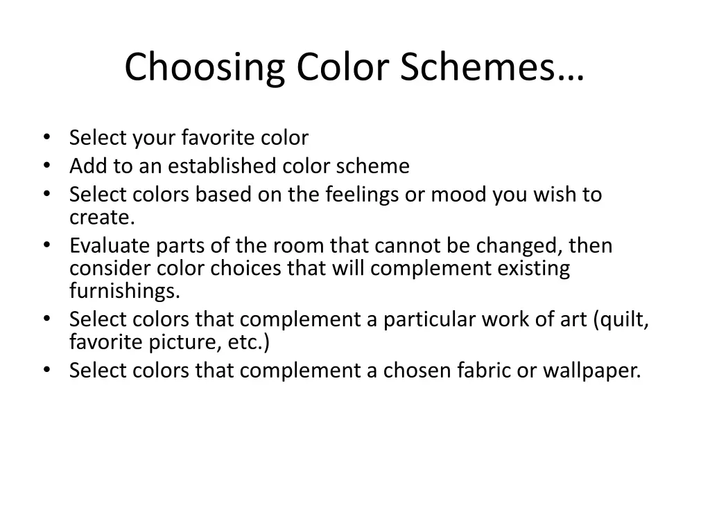 choosing color schemes