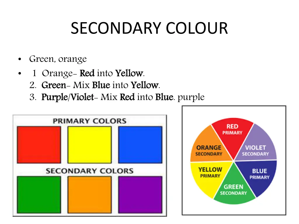 secondary colour