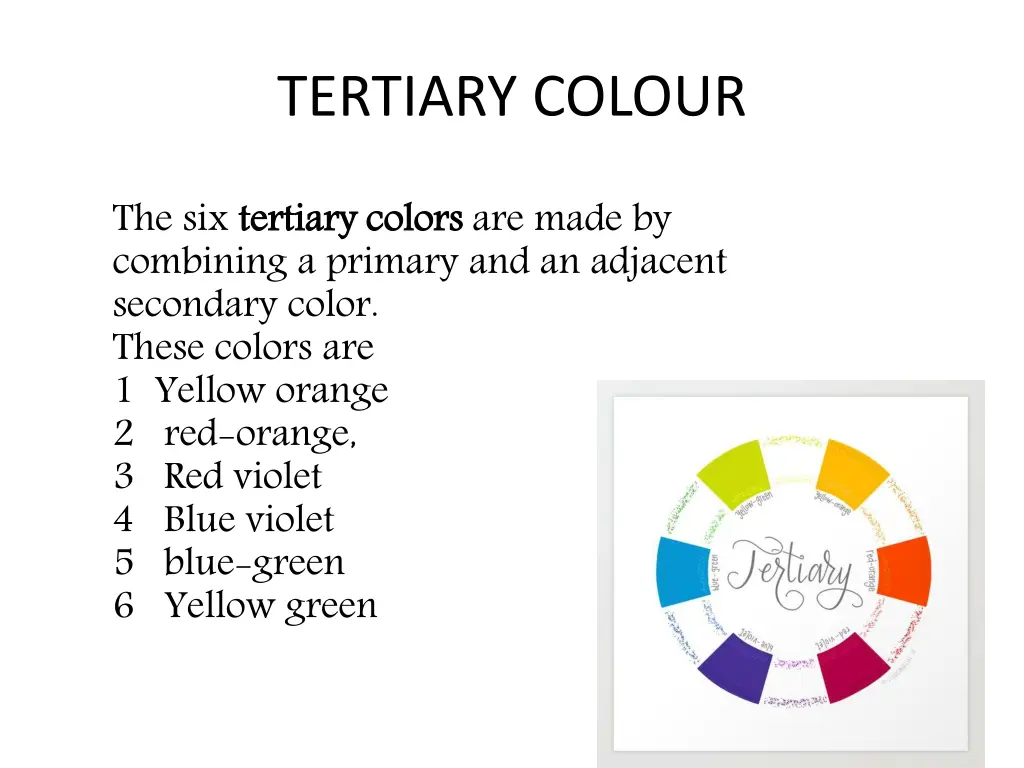 tertiary colour