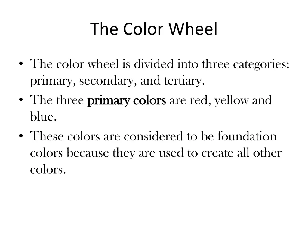 the color wheel