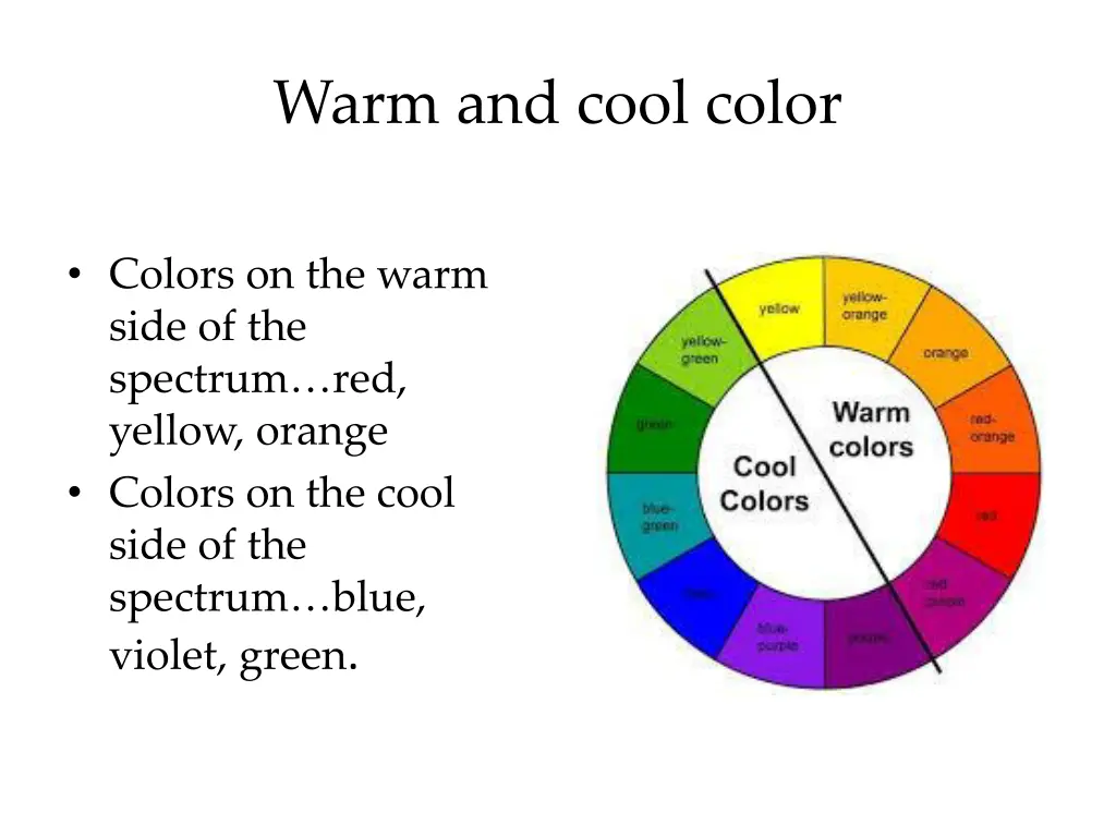 warm and cool color