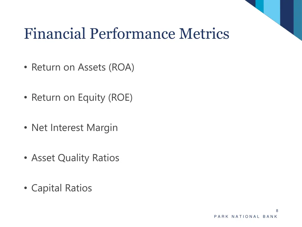 financial performance metrics