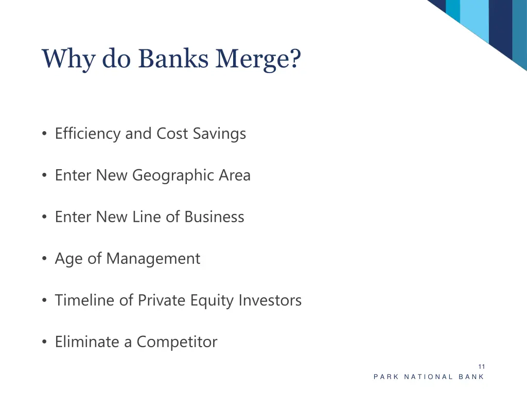 why do banks merge