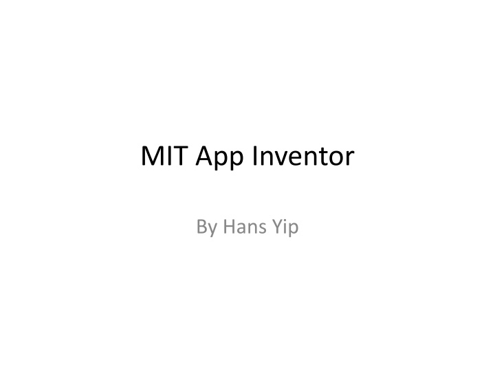 mit app inventor