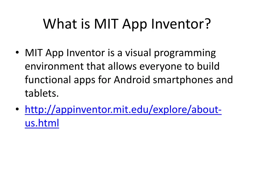 what is mit app inventor