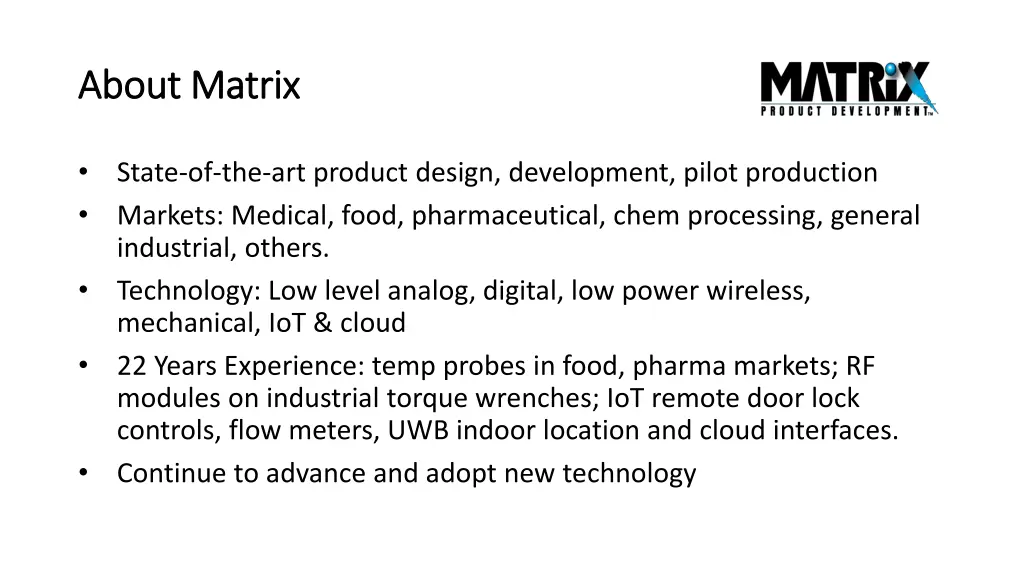 about matrix about matrix