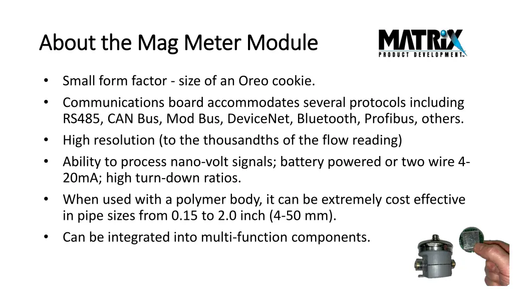 about the mag meter module about the mag meter