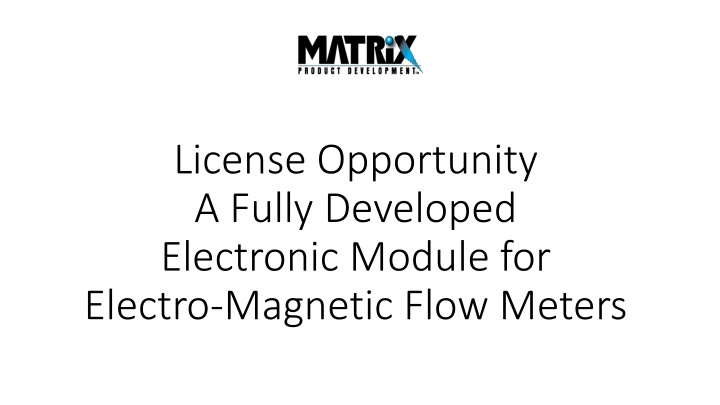 license opportunity a fully developed electronic