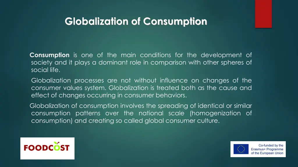 globalization of consumption